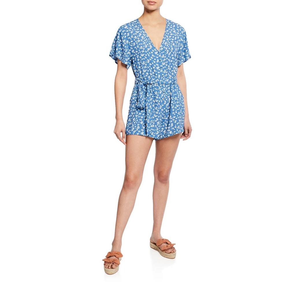 Rails Sophia floral Romper Size S Blue Daisies cute